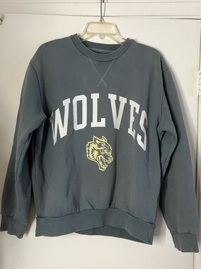 Wolves Faded Blue Sweatshirt